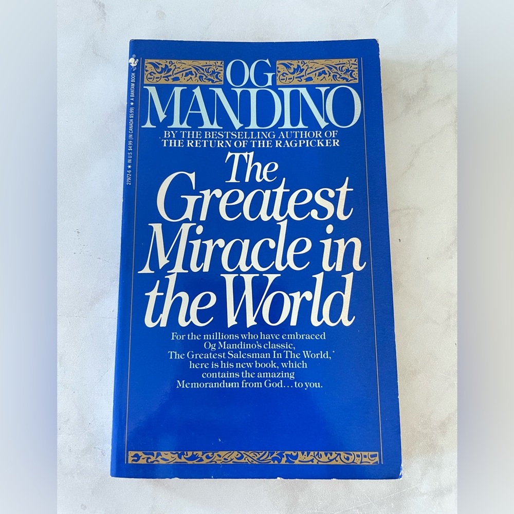 Vintage 1977 The Greatest Miracle in the World by OG Mandino Paperback